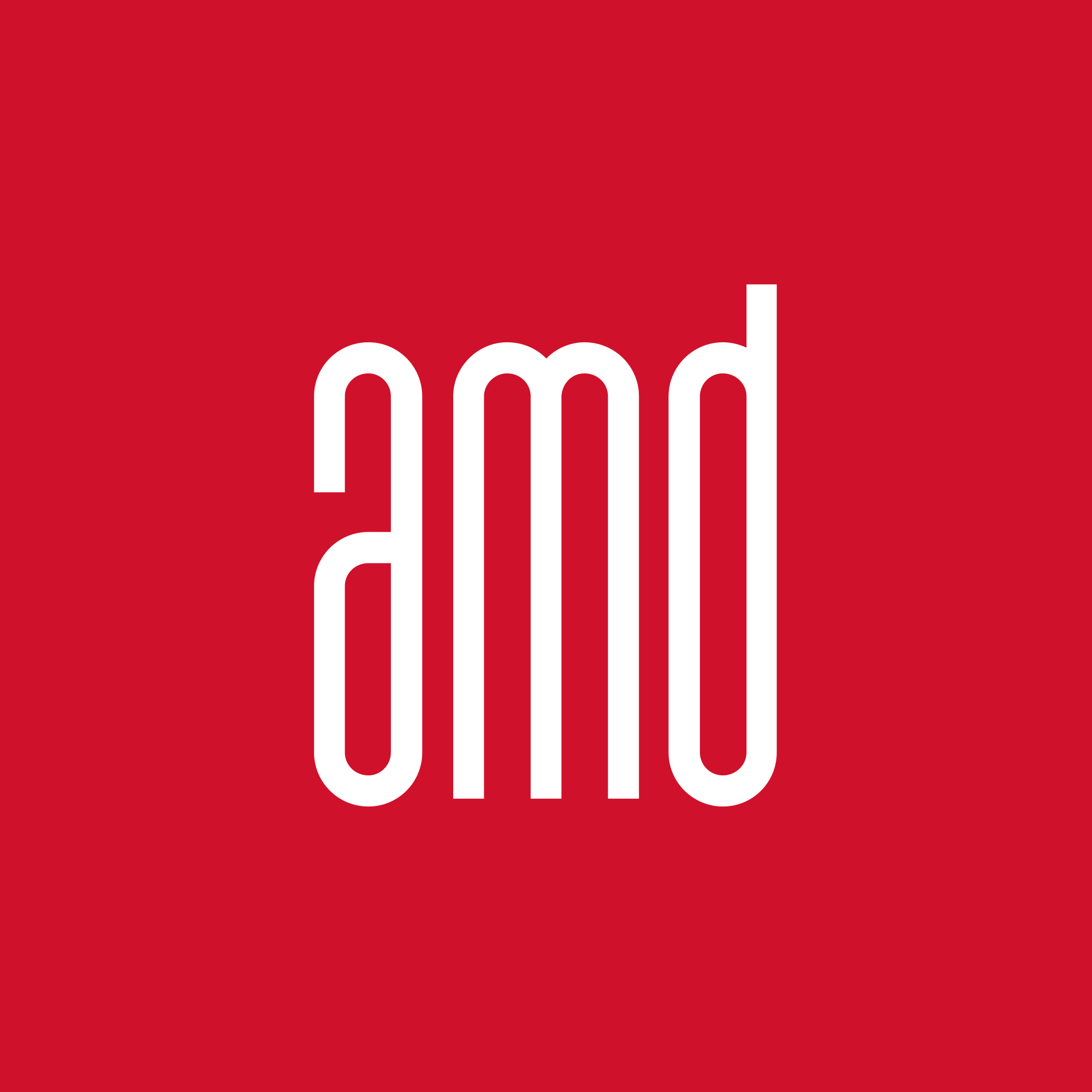 Das AMD Logo in rot